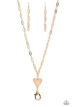 Load image into Gallery viewer, Paparazzi Accessories: Kiss and SHELL - Gold Heart Lanyard