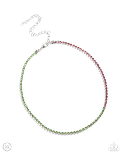 Paparazzi Accessories: Dedicated Duo - Green Choker Necklace