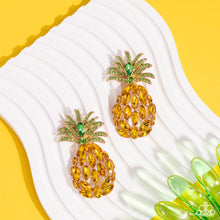Load image into Gallery viewer, Paparazzi Accessories: Pineapple Pizzazz - Yellow Earrings