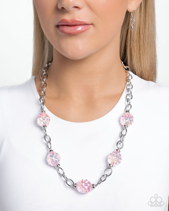 Paparazzi Accessories: Gentle Glass - Pink Necklace
