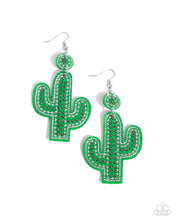 Load image into Gallery viewer, Paparazzi Accessories: Cactus Cameo - Green Earrings