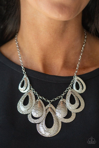 Paparazzi: Teardrop Tempest - Silver Necklace - Jewels N’ Thingz Boutique