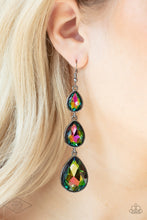 Load image into Gallery viewer, Paparazzi Accessories: Metro Momentum - Multi Oil Spill Teardrop Rhinestone Earrings - Life of the Party