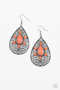 Paparazzi: Modern Garden - Orange Earrings - Jewels N’ Thingz Boutique