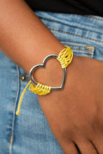Load image into Gallery viewer, Paparazzi Accessories: Playing With My HEARTSTRINGS - Yellow Knot Bracelet - Jewels N Thingz Boutique