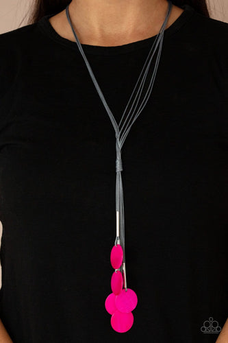 Paparazzi Accessories: Tidal Tassels - Pink Iridescent Necklace - Jewels N Thingz Boutique