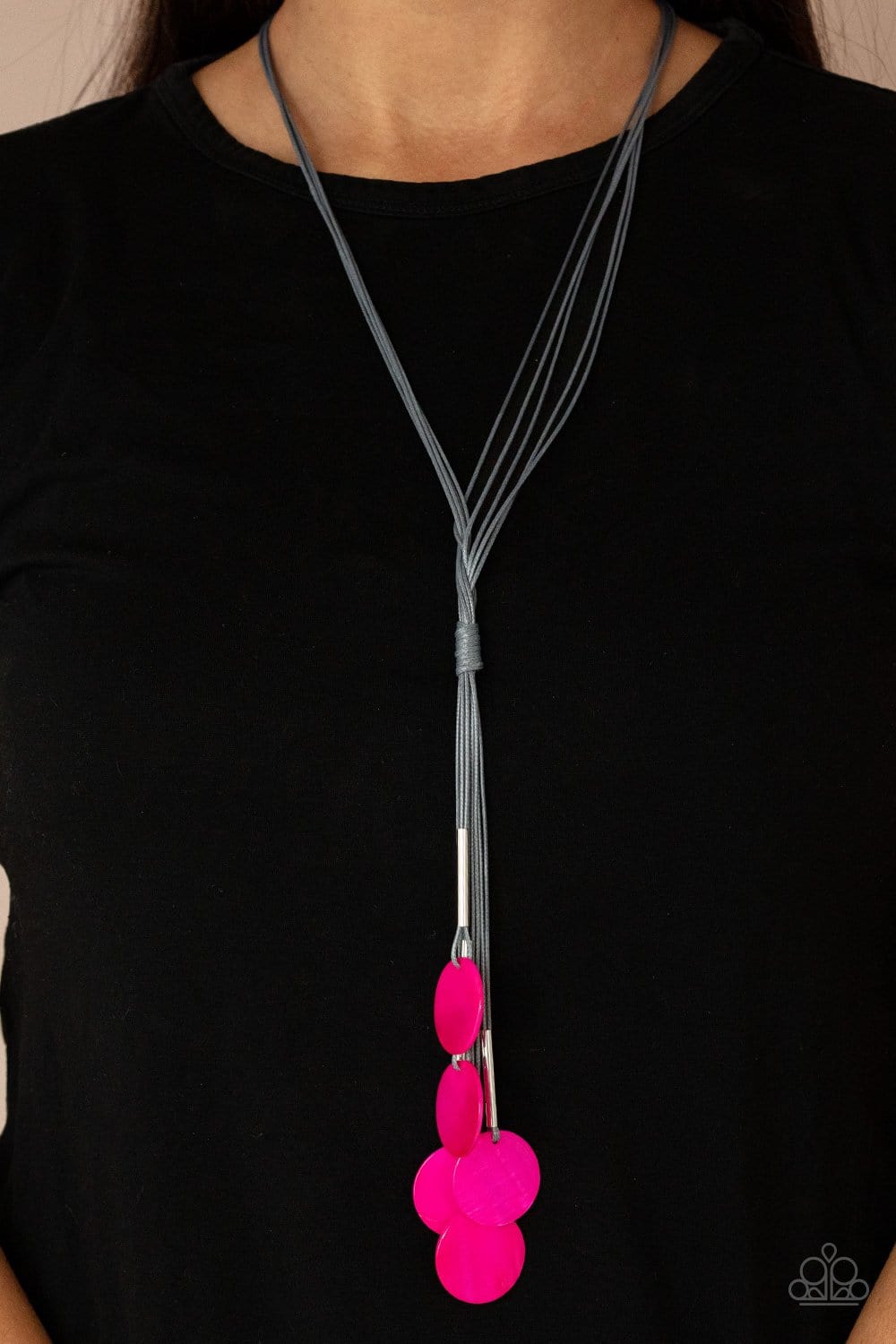 Paparazzi Accessories: Tidal Tassels - Pink Iridescent Necklace - Jewels N Thingz Boutique