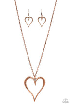 Load image into Gallery viewer, Paparazzi Accessories: Hopelessly In Love - Copper Heart Necklace