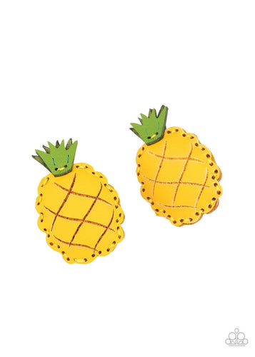 Paparazzi: PINEAPPLE Of My Eye - Yellow Hair Clips - Jewels N’ Thingz Boutique