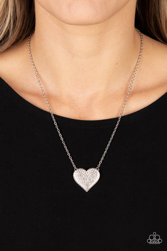 Paparazzi Accessories: Spellbinding Sweetheart - White Necklace
