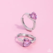 Load image into Gallery viewer, Paparazzi Accessories: High Nobility - Pink Heart Earrings