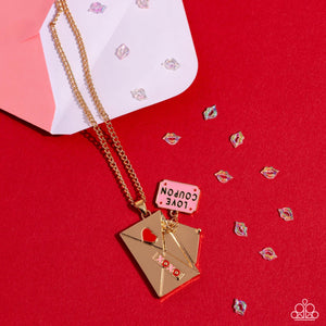 Paparazzi Accessories: Love Coupon - Gold Heart Necklace