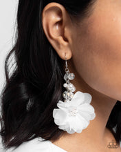 Load image into Gallery viewer, Paparazzi Accessories: Fashionable Flower Girl - White Earrings