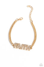 Load image into Gallery viewer, Paparazzi Accessories: Faithful Finish - Gold Inspirational Bracelet