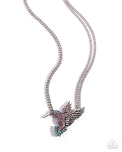 Load image into Gallery viewer, Paparazzi Accessories: HUMMINGBIRD HEADLINE - PURPLE Iridescent Necklace