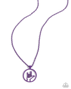 Paparazzi Accessories: Abstract ASL - Purple Necklace
