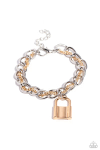 Paparazzi Accessories: Against the LOCK Necklace and Lovestruck Watch the LOCK Bracelet - Multi SET
