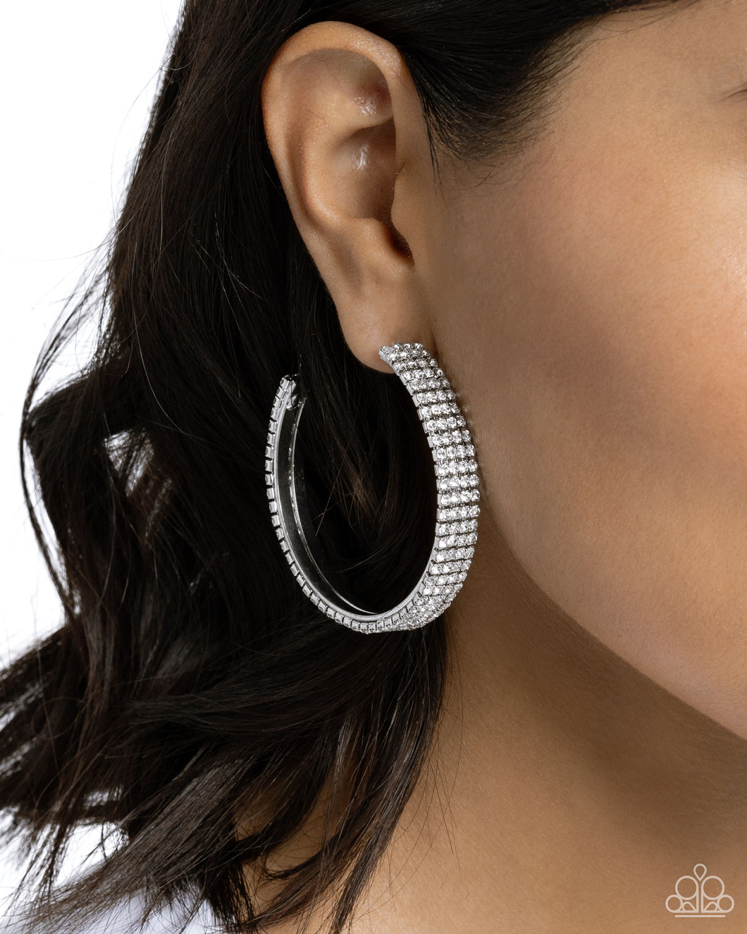 Paparazzi Accessories: Stacked Symmetry - White Earrings