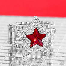 Load image into Gallery viewer, Paparazzi Accessories: One Nation Under Sparkle - Red Patriotic Ring