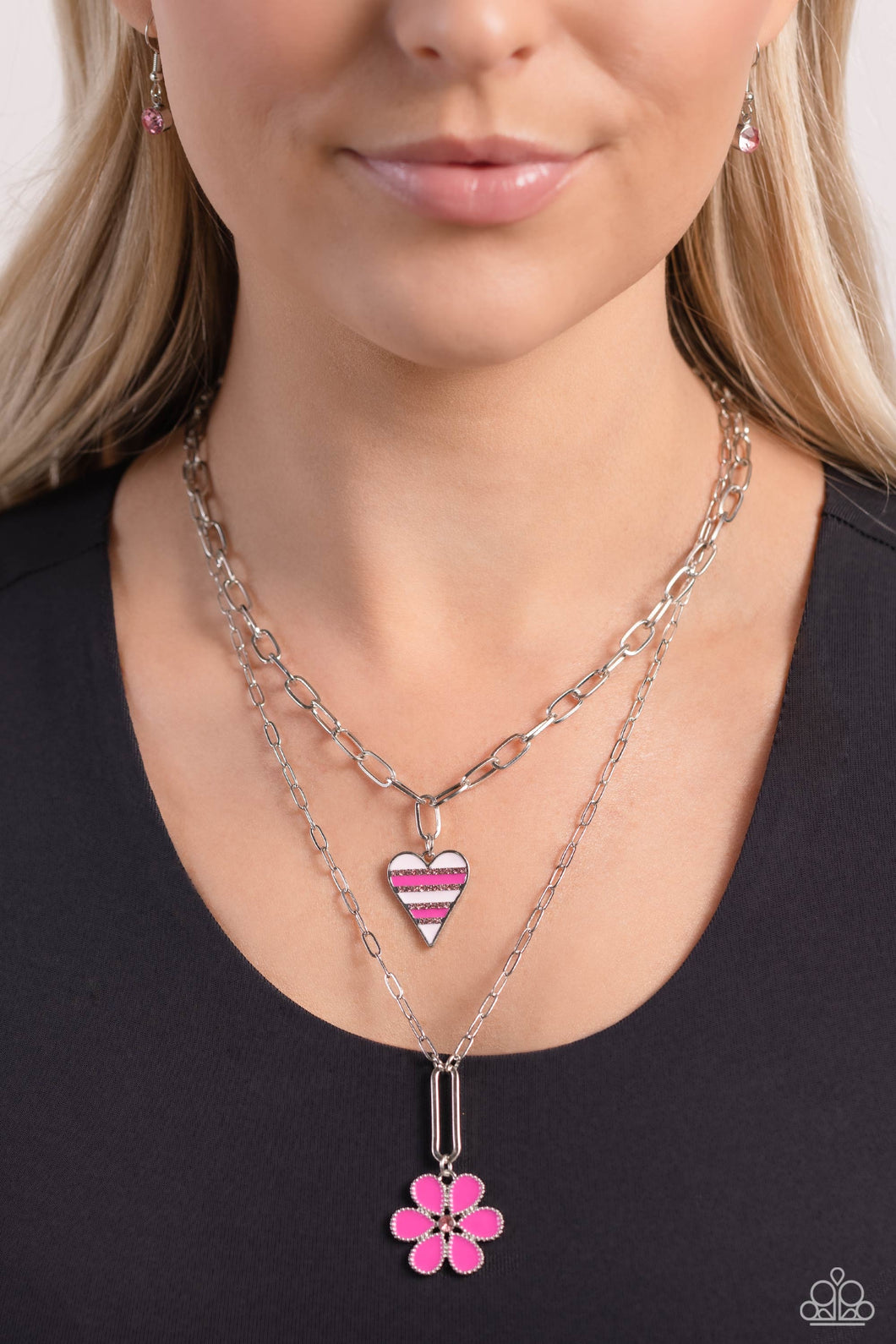 Paparazzi Childhood Charms - Pink Heart Necklace – N' Thingz Boutique