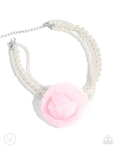 Paparazzi Accessories: Radiant Rosette - Pink Choker Necklace