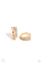 Load image into Gallery viewer, Paparazzi Accessories: Pronged Parisian - Gold Cuff Earrings