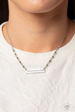 Paparazzi Accessories: Send Me An Angel - Silver Inspirational Necklace - Life of the Party