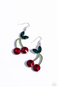 Paparazzi Accessories: Cherry Cameo - Red Earrings