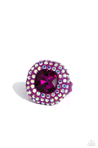 Paparazzi Accessories: Glistening Grit - Pink Oversized Ring