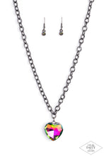 Load image into Gallery viewer, Paparazzi Accessories: Flirtatiously Flashy - Multi Oil Spill Heart Necklace