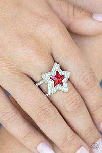 Paparazzi Accessories: One Nation Under Sparkle - Red Patriotic Ring