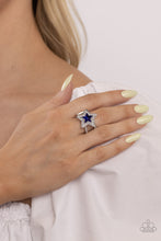 Load image into Gallery viewer, Paparazzi Accessories: One Nation Under Sparkle - Blue Patriotic Ring