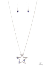 Load image into Gallery viewer, Paparazzi Accessories: I Pledge Allegiance to the Sparkle - Blue Patriotic Necklace