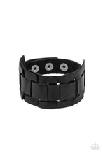 Load image into Gallery viewer, Paparazzi Accessories: Plainly Plaited - Black Urban Leather Bracelet