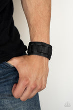 Load image into Gallery viewer, Paparazzi Accessories: Plainly Plaited - Black Urban Leather Bracelet