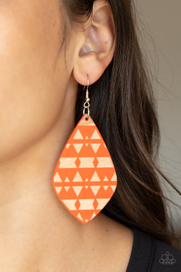 Orange paparazzi clearance earrings