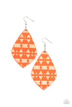 Load image into Gallery viewer, Paparazzi Accessories: Zimbabwe Zoo - Orange Wooden Earrings