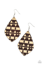 Load image into Gallery viewer, Paparazzi Accessories: Zimbabwe Zoo - Brown Wooden Earrings