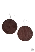 Load image into Gallery viewer, Paparazzi Accessories: Leathery Loungewear - Brown Earrings