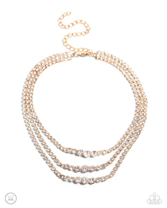 Paparazzi Accessories: Dynamite Debut - Gold Choker Necklace