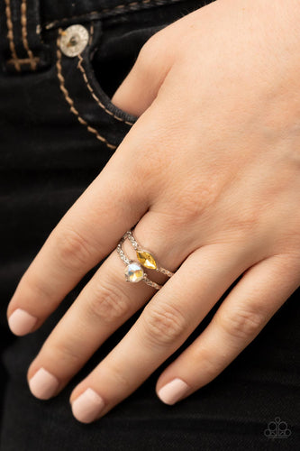 Paparazzi Accessories: Embraceable Elegance - Yellow Iridescent Ring