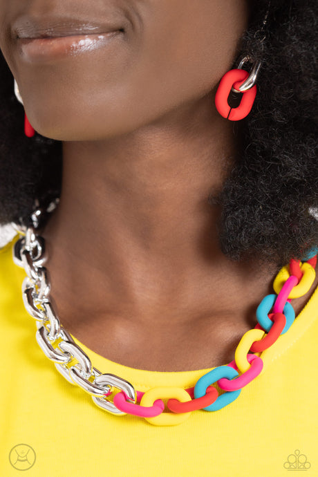 Paparazzi Accessories: Contrasting Couture - Red Oversized Choker Necklace
