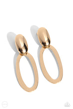 Load image into Gallery viewer, Copy of Paparazzi Accessories: Pull OVAL! - Gold Clip-On Earrings