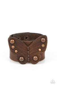 Paparazzi Accessories: Butterfly Farm - Copper Leather Bracelet
