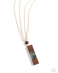 Paparazzi Accessories: Timber Totem - Blue Urban Necklace