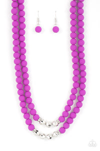 Paparazzi Accessories: Summer Splash Necklace and Dip and Dive Bracelet - Purple SET