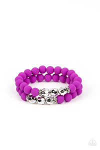 Paparazzi Accessories: Summer Splash Necklace and Dip and Dive Bracelet - Purple SET