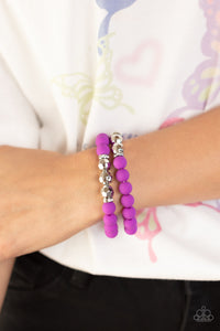 Paparazzi Accessories: Summer Splash Necklace and Dip and Dive Bracelet - Purple SET