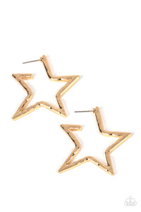 Paparazzi Accessories: All-Star Attitude - Gold Earrings