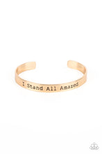 Load image into Gallery viewer, Paparazzi Accessories: I Stand All Amazed - Gold Inspirational Bracelet